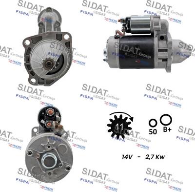 Sidat S12BH0730A2 - Motorino d'avviamento autozon.pro