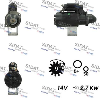 Sidat S12BH0732A2 - Motorino d'avviamento autozon.pro