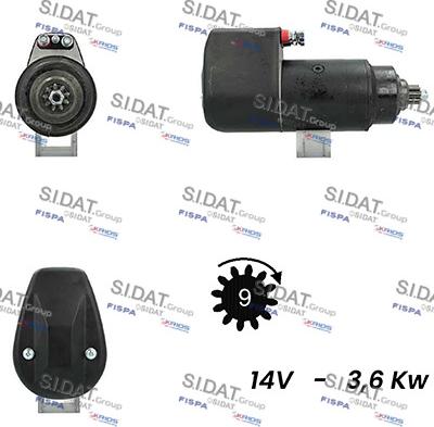 Sidat S12BH0777A2 - Motorino d'avviamento autozon.pro