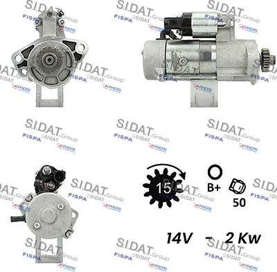 Sidat S12DE0449 - Motorino d'avviamento autozon.pro