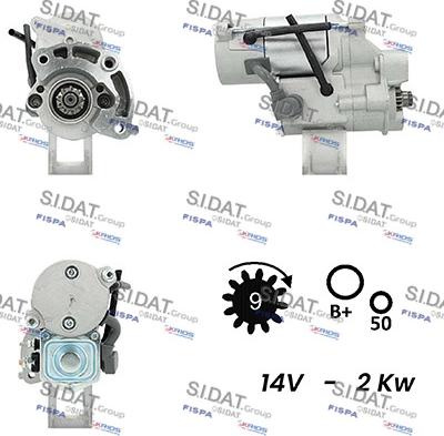 Sidat S12DE0458A2 - Motorino d'avviamento autozon.pro