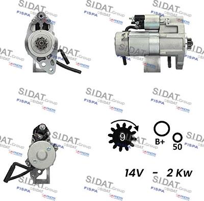 Sidat S12DE0457A2 - Motorino d'avviamento autozon.pro