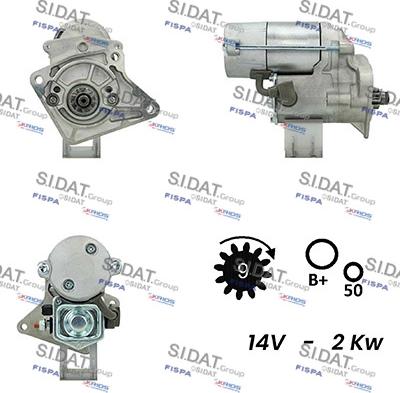 Sidat S12DE0406A2 - Motorino d'avviamento autozon.pro