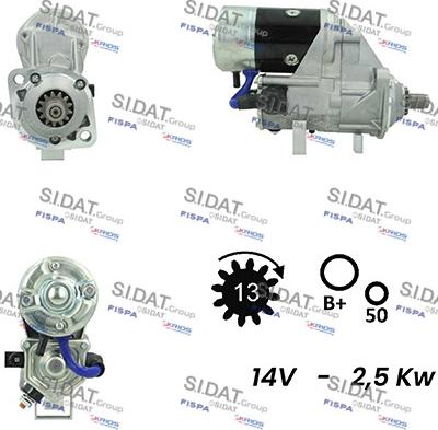 Sidat S12DE0484A2 - Motorino d'avviamento autozon.pro