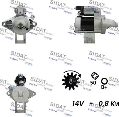 Sidat S12DE0423A2 - Motorino d'avviamento autozon.pro