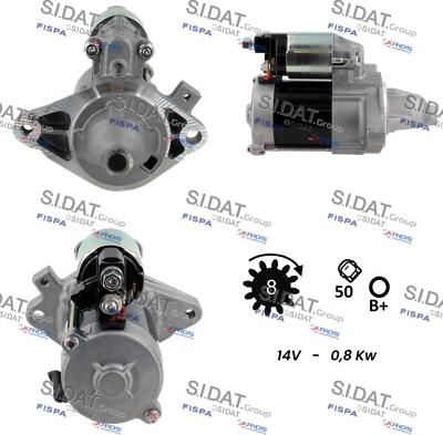 Sidat S12DE0423 - Motorino d'avviamento autozon.pro