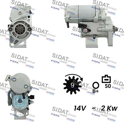 Sidat S12DE0422A2 - Motorino d'avviamento autozon.pro