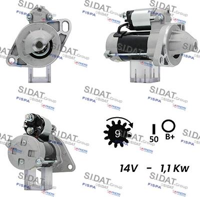 Sidat S12DE0509A2 - Motorino d'avviamento autozon.pro