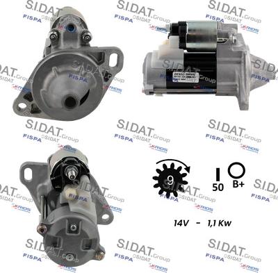 Sidat S12DE0509 - Motorino d'avviamento autozon.pro