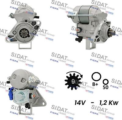 Sidat S12DE0512A2 - Motorino d'avviamento autozon.pro