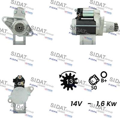 Sidat S12DE0584A2 - Motorino d'avviamento autozon.pro