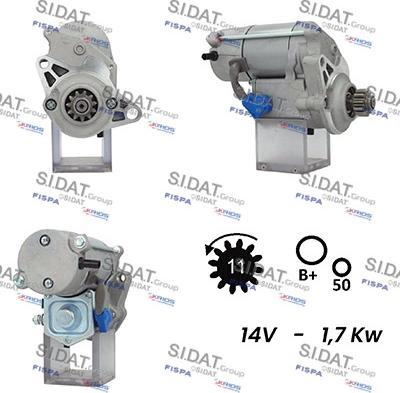 Sidat S12DE0642A2 - Motorino d'avviamento autozon.pro