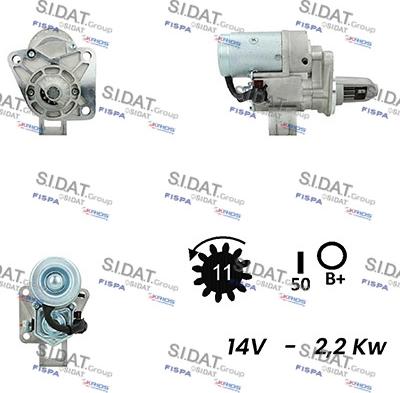 Sidat S12DE0616A2 - Motorino d'avviamento autozon.pro