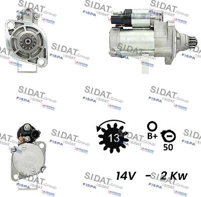 Sidat S12DE0633A2 - Motorino d'avviamento autozon.pro