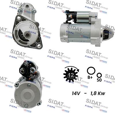 Sidat S12DE0049A2 - Motorino d'avviamento autozon.pro