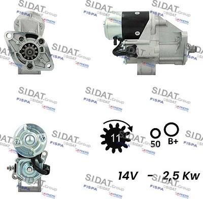 Sidat S12DE0166A2 - Motorino d'avviamento autozon.pro