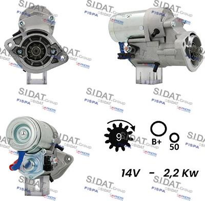 Sidat S12DE0167A2 - Motorino d'avviamento autozon.pro