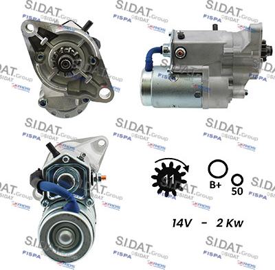 Sidat S12DE0134A2 - Motorino d'avviamento autozon.pro