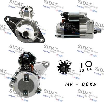 Sidat S12DE0138A2 - Motorino d'avviamento autozon.pro