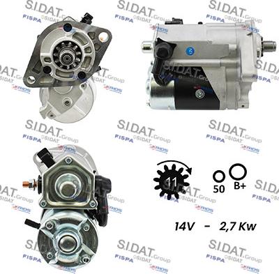 Sidat S12DE0137A2 - Motorino d'avviamento autozon.pro