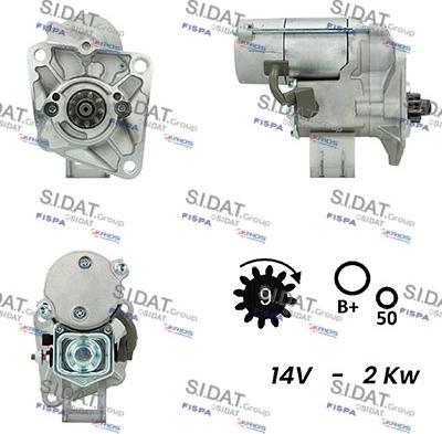 Sidat S12DE0179 - Motorino d'avviamento autozon.pro