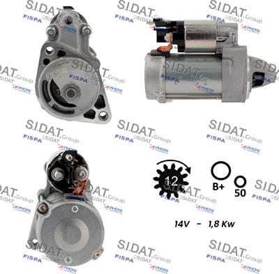 Sidat S12DE0869 - Motorino d'avviamento autozon.pro