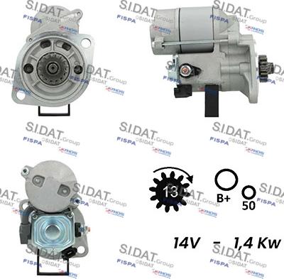 Sidat S12DE0398A2 - Motorino d'avviamento autozon.pro