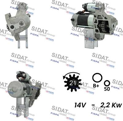 Sidat S12DE0345A2 - Motorino d'avviamento autozon.pro