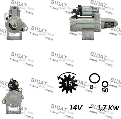 Sidat S12DE0359A2 - Motorino d'avviamento autozon.pro