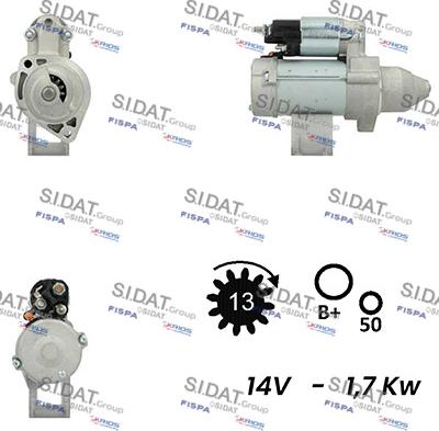 Sidat S12DE0360 - Motorino d'avviamento autozon.pro