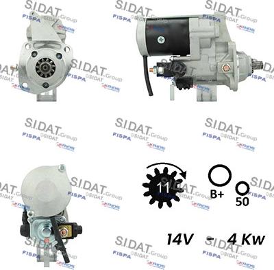 Sidat S12DE0374A2 - Motorino d'avviamento autozon.pro