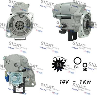 Sidat S12DE0373A2 - Motorino d'avviamento autozon.pro