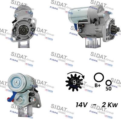 Sidat S12DE0295A2 - Motorino d'avviamento autozon.pro