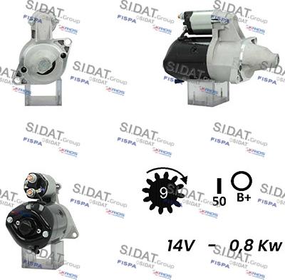 Sidat S12DE0293A2 - Motorino d'avviamento autozon.pro