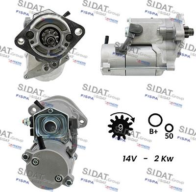 Sidat S12DE0257A2 - Motorino d'avviamento autozon.pro