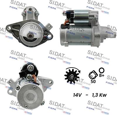 Sidat S12DE0229A2 - Motorino d'avviamento autozon.pro