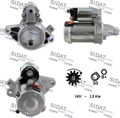 Sidat S12DE0229 - Motorino d'avviamento autozon.pro