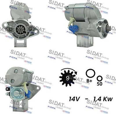 Sidat S12DE0224A2 - Motorino d'avviamento autozon.pro