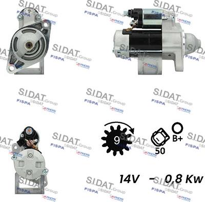 Sidat S12DE0226A2 - Motorino d'avviamento autozon.pro