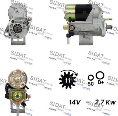 Sidat S12DE0228A2 - Motorino d'avviamento autozon.pro