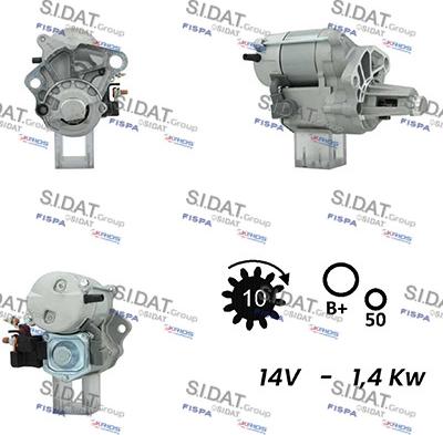 Sidat S12DE0750A2 - Motorino d'avviamento autozon.pro