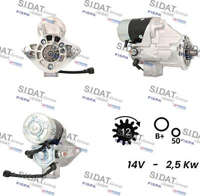 Sidat S12DE0767A2 - Motorino d'avviamento autozon.pro