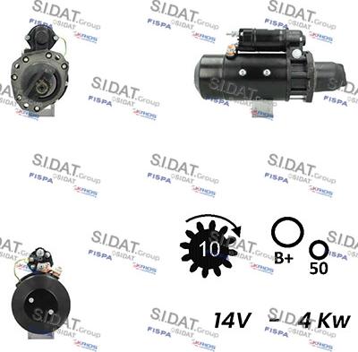 Sidat S12DE0702A2 - Motorino d'avviamento autozon.pro