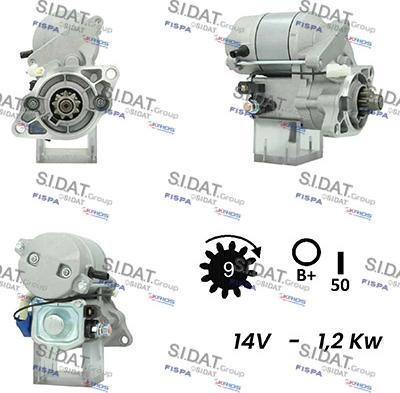 Sidat S12DE0719A2 - Motorino d'avviamento autozon.pro