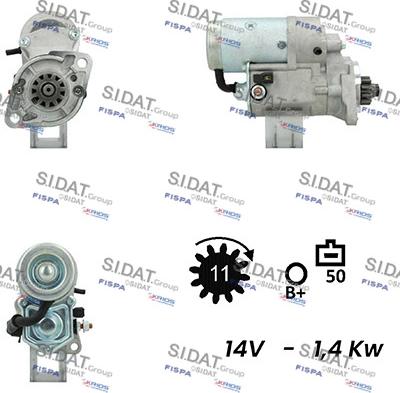 Sidat S12DE0723A2 - Motorino d'avviamento autozon.pro