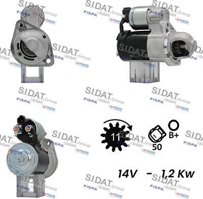 Sidat S12DR0558A2 - Motorino d'avviamento autozon.pro