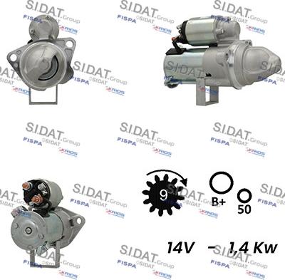 Sidat S12DR0538A2 - Motorino d'avviamento autozon.pro