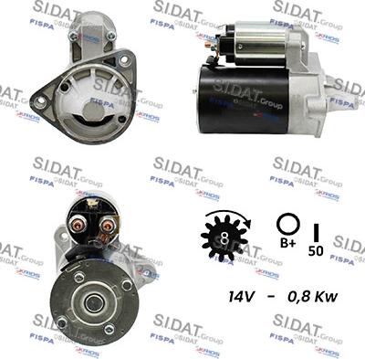 Sidat S12DR0092 - Motorino d'avviamento autozon.pro