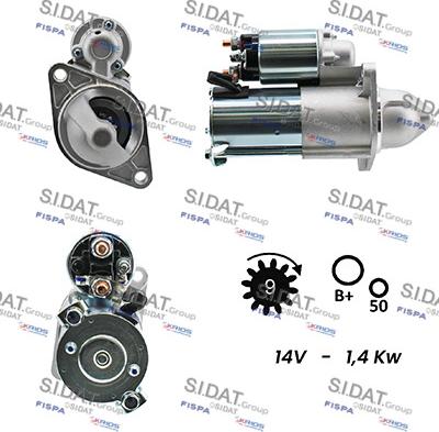 Sidat S12DR0129A2 - Motorino d'avviamento autozon.pro