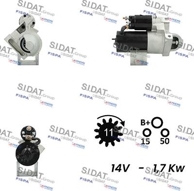 Sidat S12DR0306A2 - Motorino d'avviamento autozon.pro